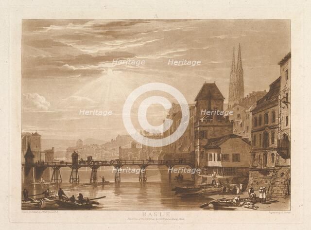 Basle (Liber Studiorum, part I, plate 5), June 11, 1807. Creator: JMW Turner.