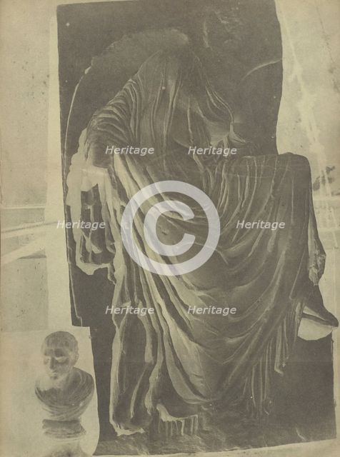 Basso Relievo--of Wingless Victory--lately found, 1848. Creator: George Wilson Bridges.