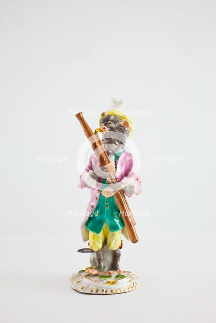Bassoon Player for the Monkey Band, Meissen, c. 1765. Creators: Meissen Porcelain, Johann Joachim Kaendler.