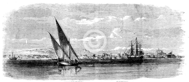 Bassadore, the British Station and Depot, in the Persian Gulf - from a sketch by an officer..., 1857 Creator: Richard Principal Leitch.