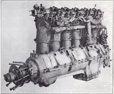 Basse & Selve BuS IV aircraft engine (German) from World War 1, induction side, 1918. Creator: Air Ministry