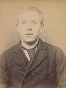 Bassille. Maurice, Eugène. 19 ans, né à Paris Ille. Portefeuilliste. Anarchiste. 9/3/94., 1894. Creator: Alphonse Bertillon