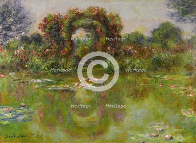 Bassin aux Nymphéas, les Rosiers, 1913. Artist: Monet, Claude (1840-1926)