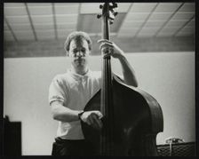 Bassist Alec Dankworth at The Fairway, Welwyn Garden City, Hertfordshire, 14 April 1991. Creator: Denis Williams