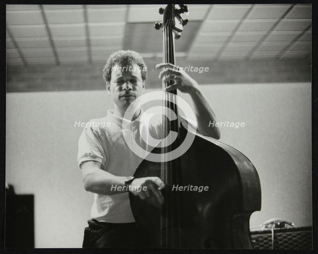 Bassist Alec Dankworth at The Fairway, Welwyn Garden City, Hertfordshire, 14 April 1991. Creator: Denis Williams.