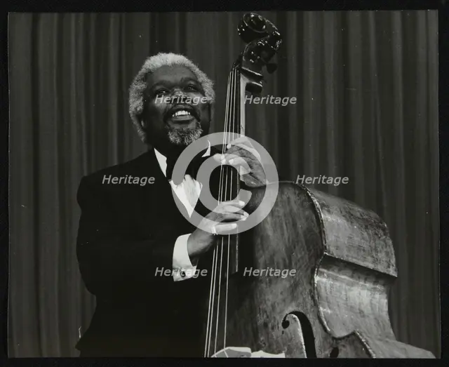 Bassist Arvell Shaw, Stevenage, Hertfordshire, 1984. Creator: Denis Williams.