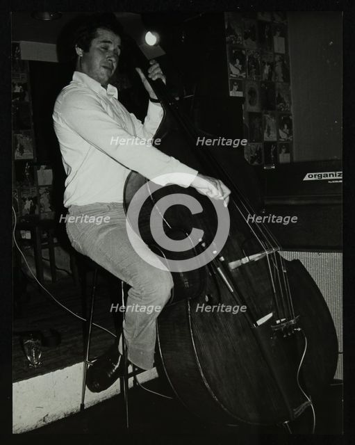 Bassist Chris Laurence playing at The Bell, Codicote, Hertfordshire, 28 October 1980. Artist: Denis Williams