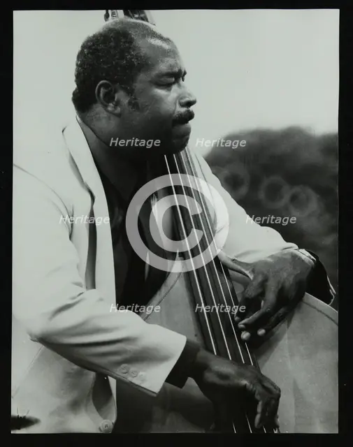 Bassist Eddie Jones playing at the Capital Radio Jazz Festival, Knebworth, Hertfordshire, 1982. Creator: Denis Williams.