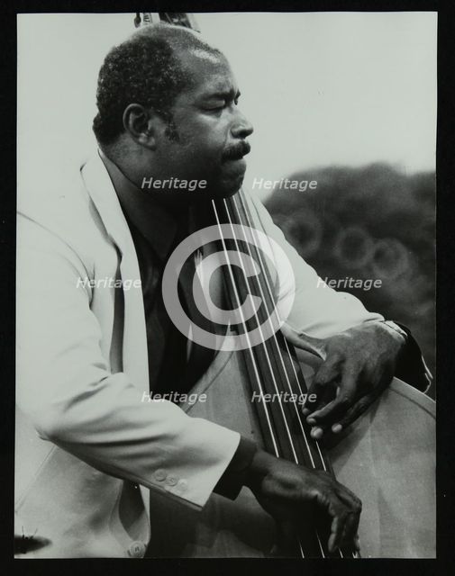 Bassist Eddie Jones playing at the Capital Radio Jazz Festival, Knebworth, Hertfordshire, 1982. Artist: Denis Williams