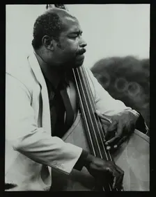 Bassist Eddie Jones playing at the Capital Radio Jazz Festival, Knebworth, Hertfordshire, 1982. Creator: Denis Williams