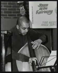 Bassist Gary Crosby playing at The Fairway, Welwyn Garden City, Hertfordshire, 25 January 2004. Creator: Denis Williams