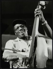 Bassist Major Holley, Beaulieu, Hampshire, July 1977. Creator: Denis Williams
