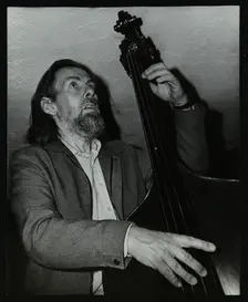 Bassist Peter Ind at the Bass Clef, London, 1985. Creator: Denis Williams