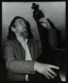 Bassist Peter Ind at the Bass Clef, London, 1985. Creator: Denis Williams