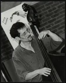 Bassist Richard Foot playing at The Fairway, Welwyn Garden City, Hertfordshire, 1999. Creator: Denis Williams
