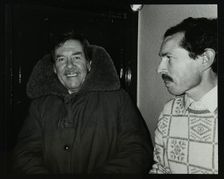 Bassist Spike Heatley (left) at The Bell, Codicote, Hertfordshire, December 1986. Creator: Denis Williams