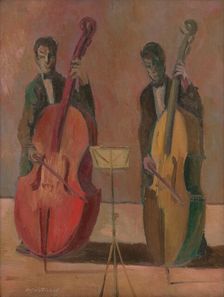 Bassists, 1945. Creator: Bedrich Hoffstädter