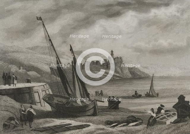 Basque Provinces, (Vascongadas), Guipuzcoa province, Fuenterrabia (Hondarribia)...1853. Creator: Antonio Roca Sallent.