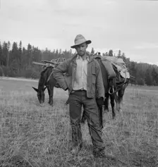 Basque sheep herder who speaks broken English..., Adams County, Idaho, 1939. Creator: Dorothea Lange