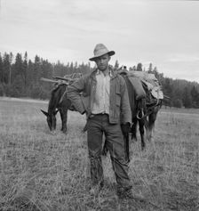 Basque sheep herder who speaks broken English..., Adams County, Idaho, 1939. Creator: Dorothea Lange