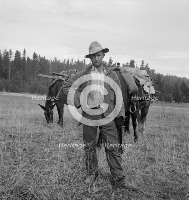 Basque sheep herder who speaks broken English..., Adams County, Idaho, 1939. Creator: Dorothea Lange.