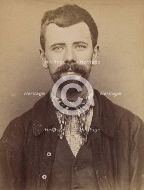 Bastard. élisée, Joseph, Michel. 22 ans, né à Birnel (Oise). Polisseur. Anarchiste. 20/8/93., 1893. Creator: Alphonse Bertillon.