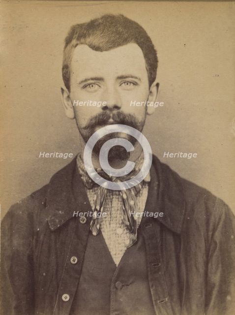 Bastard. élisée, Joseph, Michel. 22 ans, né à Birnel (Oise). Polisseur. Anarchiste. 20/8/93., 1893. Creator: Alphonse Bertillon.