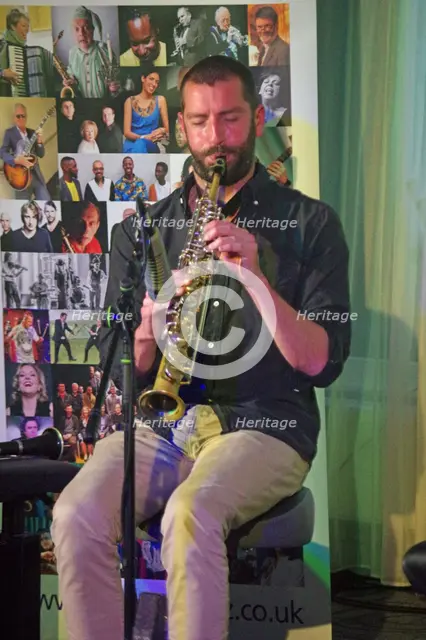 Bastien Weeger, NoSax NoClar, Watermill Jazz Club, Dorking, Surrey, May 2024. Creator: Brian O'Connor.