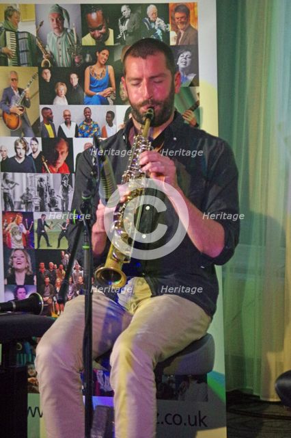 Bastien Weeger, NoSax NoClar, Watermill Jazz Club, Dorking, Surrey, May 2024. Creator: Brian O'Connor.