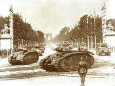 Bastille Day military review, Champs Elysees, Paris, 1930s(?)