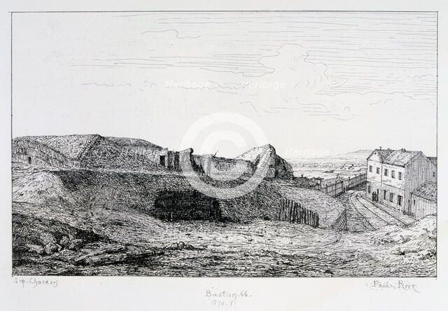 Bastion 66, Siege of Paris, 1870-1871. Artist: Paul Roux