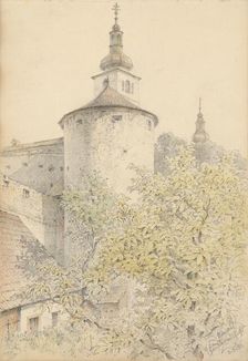 Bastion of the Banska Bystrica fortification, 1886. Creator: Karoly Lajos Libay