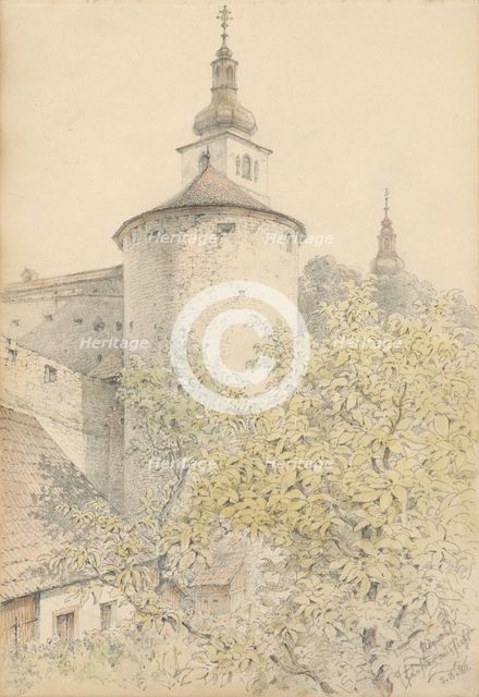 Bastion of the Banska Bystrica fortification, 1886. Creator: Karoly Lajos Libay.