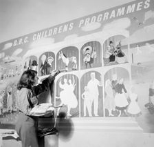 BBC Children's Programmes display, Festival of Britain, London, 1951. Creator: Henry Grant