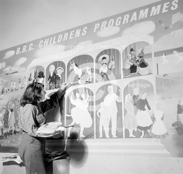 BBC Children's Programmes display, Festival of Britain, London, 1951. Creator: Henry Grant.