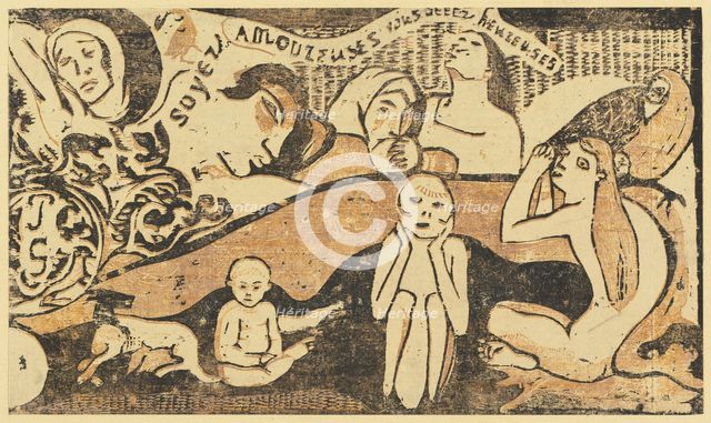 Be in Love and You will be Happy (Soyez amoureuses, vous serez heureuses), in or after 1895. Creator: Paul Gauguin.