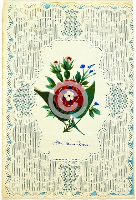 Be Mine Love (Valentine), c. 1840. Creator: Unknown.