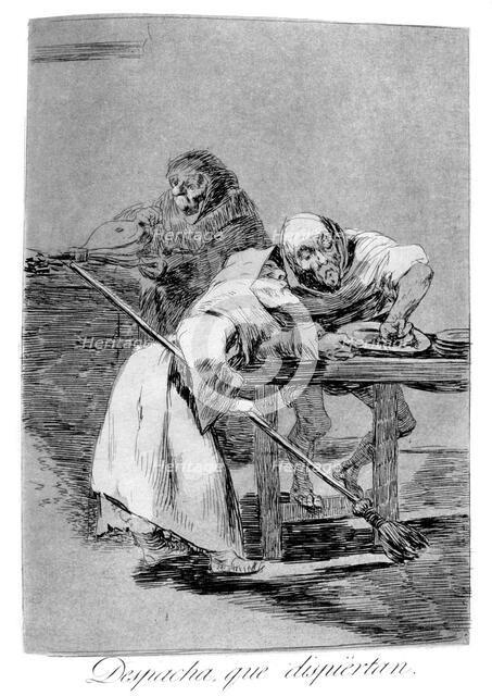 'Be quick, they are waking up', 1799. Artist: Francisco Goya