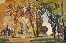Betchworth Lane, October 1917. Artist: Evelyn Cheston