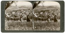 Bethany, as seen from the eastern slope of the Mount of Olives, Palestine, 1899.Artist: Underwood & Underwood