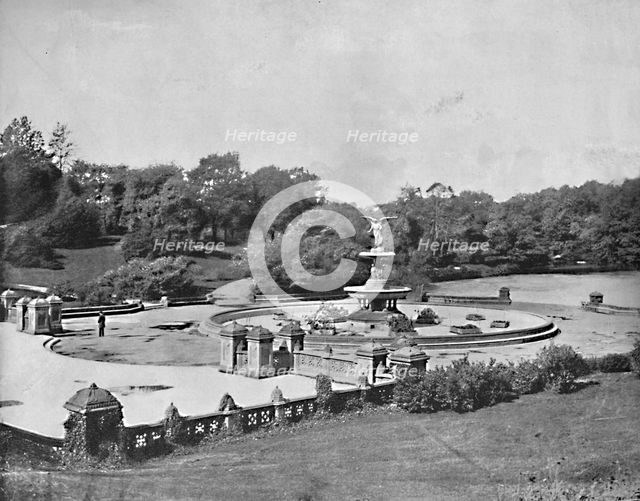 'Bethesda Fountain, Central Park, New York', c1897. Creator: Unknown.
