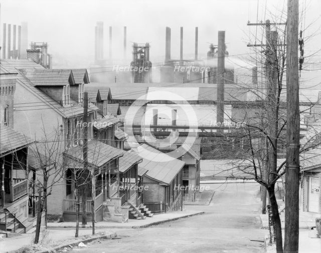 Bethlehem houses and steel mill, Pennsylvania, 1935. Creator: Walker Evans.