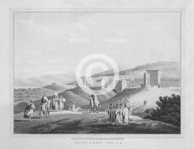 'Bethlehem. Luke, 2.4', 1830. Artist: J Clarke.