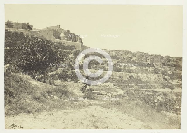 Bethlehem, with the Church of the Nativity, 1857. Creator: Francis Frith.