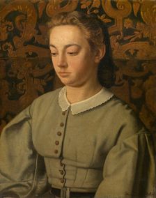 Betsy De Braekeleer, the Painter's Sister, 1863. Creator: Henri Jean Augustin de Braekeleer
