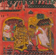 Betrothal of the Tsar Alexei Mikhailovich and Natalia Naryshkina, 1916