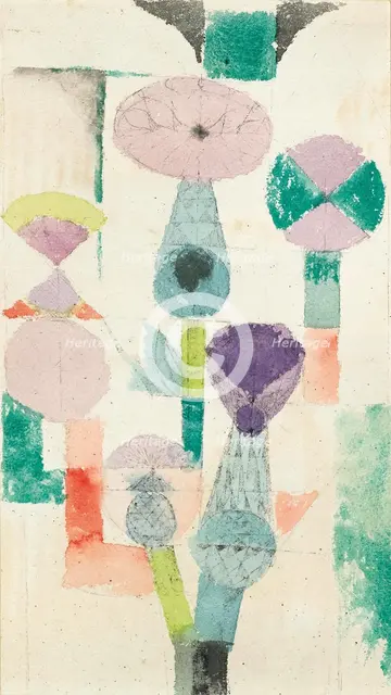 Betrachtung der Distelblüte, 1918. Creator: Klee, Paul (1879-1940).