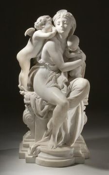 Between Two Loves (image 1 of 2), 1867. Creator: Albert Ernest Carrier de Belleuse