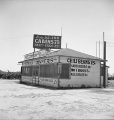 Between Tulare and Fresno on U.S. 99, 1939. Creator: Dorothea Lange