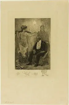 Between Acts or the Englishwoman of the New Ballet, n.d. Creator: Félicien Rops